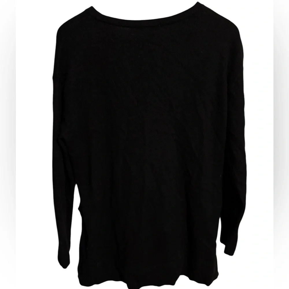 J. Jill Black Crew Neck Cashmere crewneck tunic Sweater women’s sz Small Petite - Picture 4 of 8